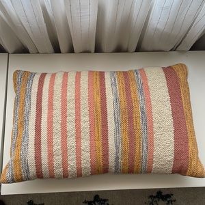 16x24 in Lumbar woven Boho Pillow